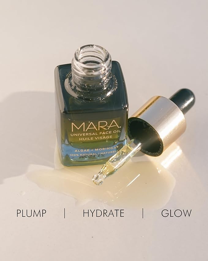 MARA - Universal Hydrating Face Oil for Anti-Aging + Glow with Algae + Moringa | Superfood Plant Oils Plump Skin, Boosts Firmness, For All Skin Types (1.2 oz | 35 ml)