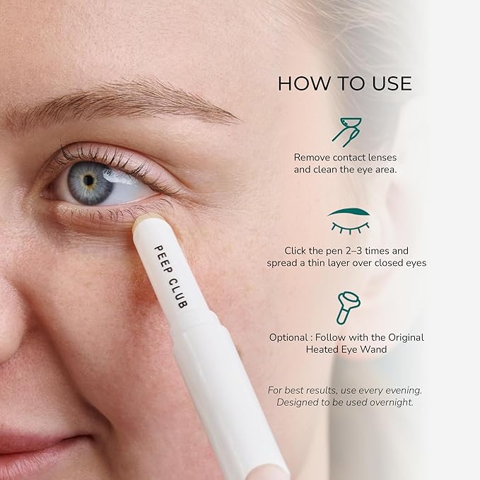 Peep Club Dark Circle Lidstick – Dark Circles, Eye Puffiness, Overnight Eye Balm Stick, Hydrating, Soothing, Oat Ceramides, Evening Primrose Oil, Vitamin C, Manuka Oil, Sensitive Eyes, Travel-Friendly