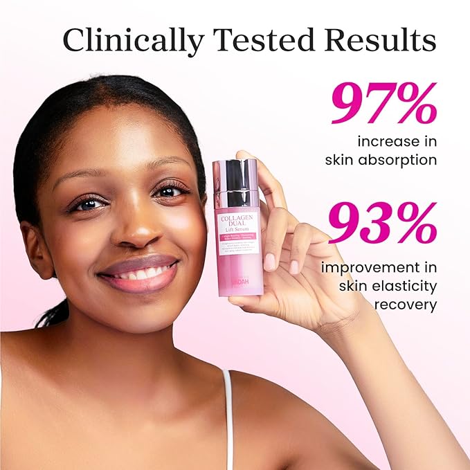 YADAH Collagen Dual Lift Serum 1.69 fl oz - Triple Collagen Firming Serum with Instant Lifting Deep Hydration.Hyaluronic acid,Spilanthol