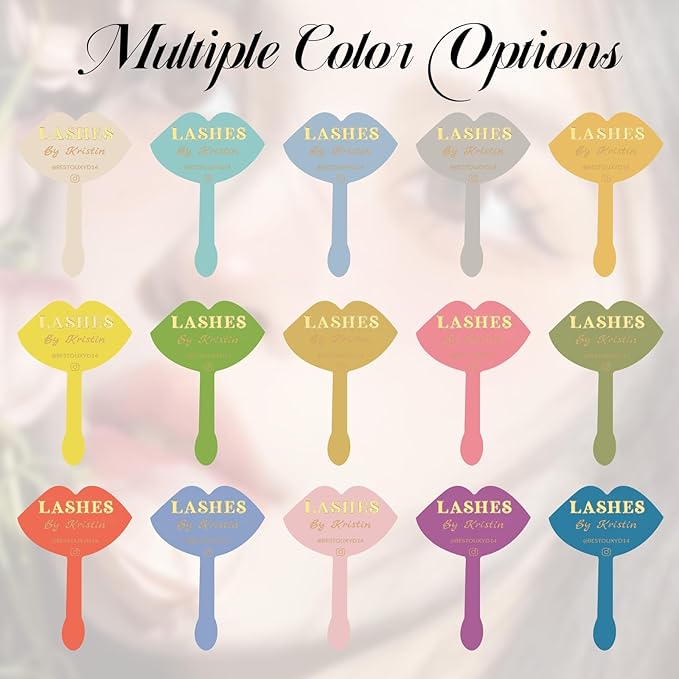 Personalized Lash Mirror Custom Eyelash Photo Prop Personalised Acrylic Handheld Lash Mirror with Name Gift for Beauty Girls Technician (Color06)