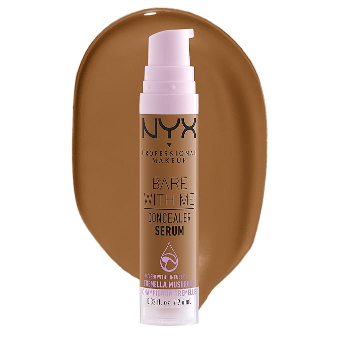 NYX PROFESSIONAL MAKEUP Bare With Me Concealer Serum, Concealer Makeup For Up To 24Hr Hydration - Camel