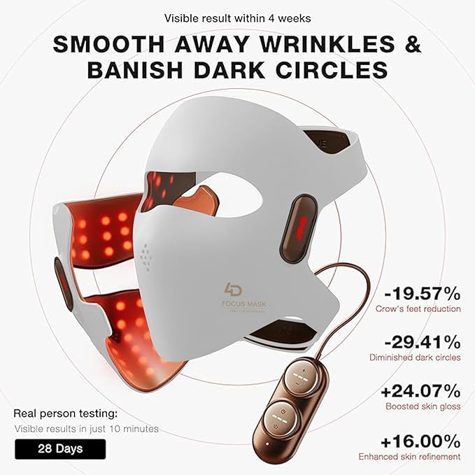 JOVS 4D Laser Light Therapy Mask, White