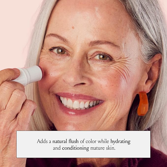 Boomstick Rose Nude ® All-in-One Cream Blush for Cheeks, Eyes & Lips, Long-Wearing, Blendable Makeup Blush Stick for Mature Skin, Cruelty-Free Lip Cheek Tint with Skincare Benefits