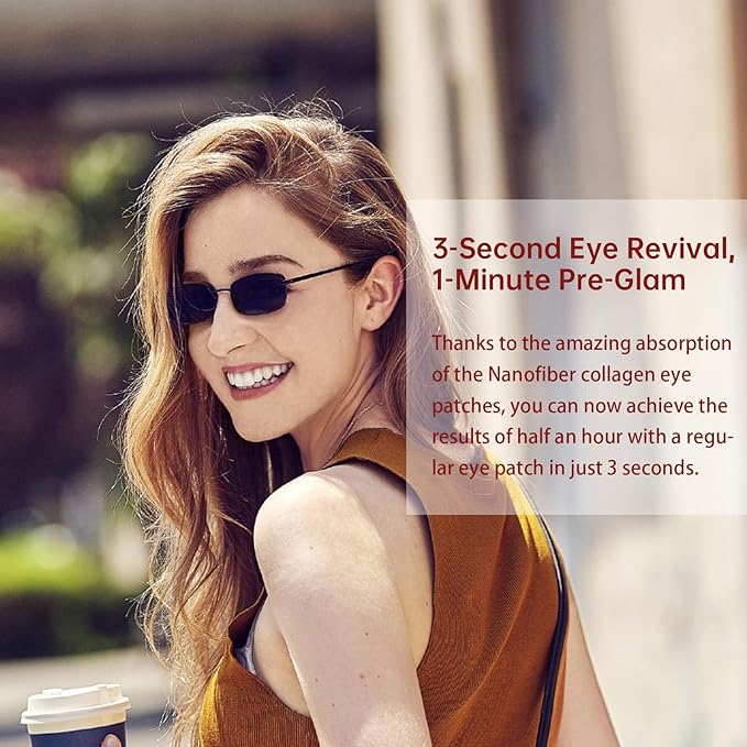 15 Pairs 3-Secs Melting Collagen Under Eye Patches with Vitamin C Serum, Under Eye Mask for Puffy eyes and Dark Circles | Retinol+Hyaluronic+Niacinamide+Ceramides,Korean Popular Eye Patches