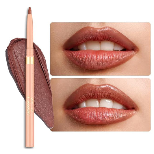 Oulac Brown Lip Liner Pencil, Waterproof Retractable Lipliner Crayon, Smooth, Long-lasting and waterproof Formula, Contour your lips, Vegan Beauty, 06 Body Talk