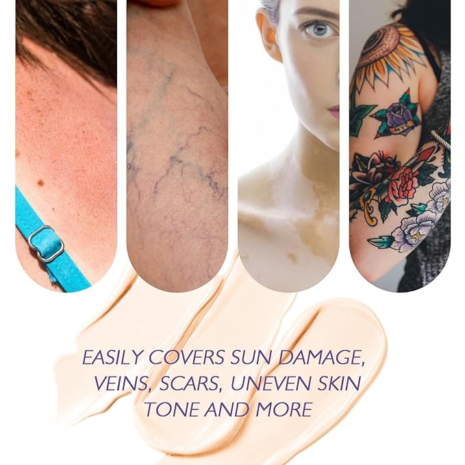 Body Coverage Perfector 2PCS Waterproof Leg & Body Makeup Tattoo Cover Up Makeup Natural Radiance