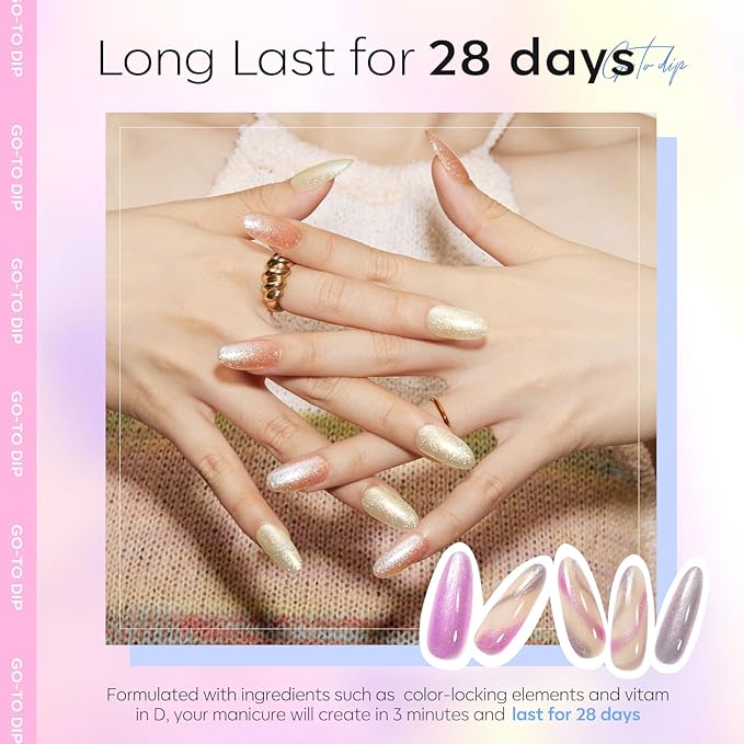 modelones Chameleon Gel Nail Polish Set - 6 Colors Glitter Pink Blue Yellow Gel Polish Starter Kit Soak Off Phantom Nail Polish Kit Nail Lamp Manicure Nail Art DIY Salon Home Holiday Gift for Girl