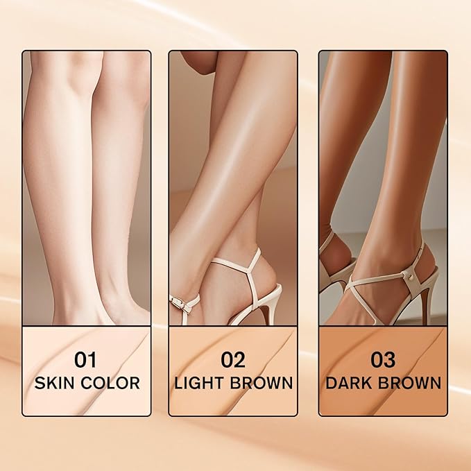 Leg Makeup Waterproof No Transfer, Light Long-Lasting, Easy Application, Legs & Body Concealer Makeup. (Bronze)