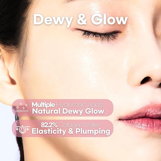 Intensive Soothing Collagen Jelly Mist, Deep Hydrating Pink facial mist, Elasticity Moisturizer, Dewy Glow Spray, Hyaluronic Acid, Lightweight Gentle for All Skin, Korean skin care 1.01 fl oz