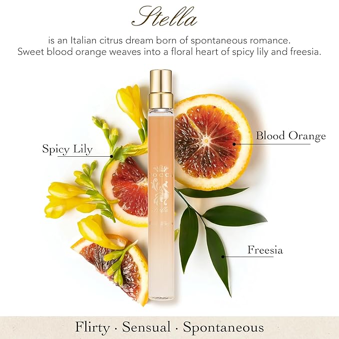 Tocca Stella Women's Perfume Travel Spray, 0.34 oz. (10 ml) - Fresh Floral, Blood Orange, Freesia, Spicy Lily