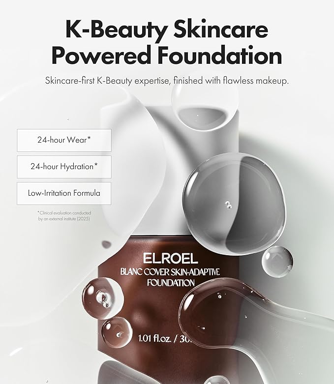 Blanc Cover Skin Foundation - K-Beauty Skincare Liquid Foundation Makeup with Panax Ginseng, Niacinamide & Collagen - Lightweight, Buildable 24HR Hydrating Wear 1.01 Fl Oz (#200)