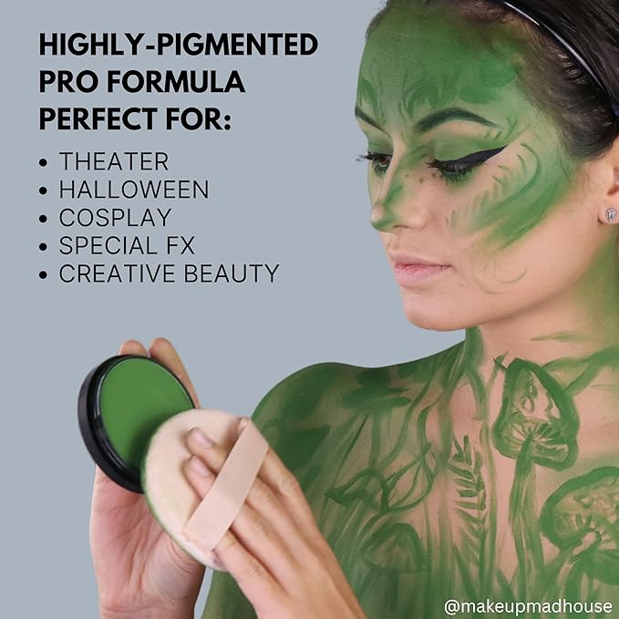 Mehron Makeup StarBlend Cake Makeup | Wet/Dry Pressed Powder | Powder Foundation | Light Grey Face Paint & Body Paint 2 oz (56g)