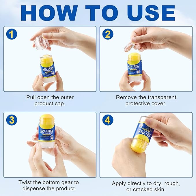 Urea Cream 60 Percent for Feet, 2% Salicylic Acid Urea Foot Cream for Cracked Heels and Dry Skin, Deep Moisturizing, Cracked Heel Repair Cream, Repairing Creams for Heels, Knees, Elbows & Hands (1)