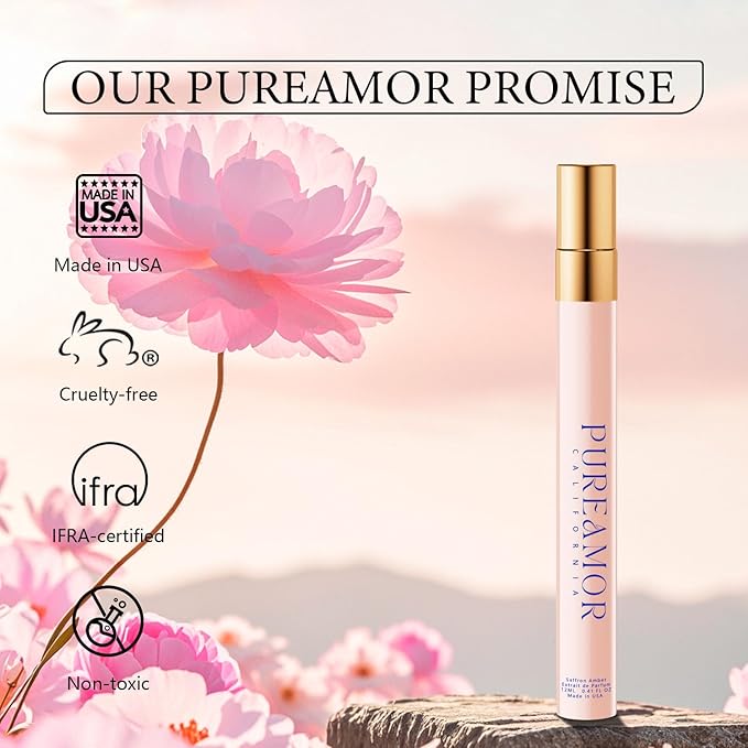 Pheromones Perfumes for Women, Saffron Amber Perfume, Long Lasting Eau De Parfum, Advanced Fragrance Perfume for Women, 0.41 fl. Travel Perfumes Spray