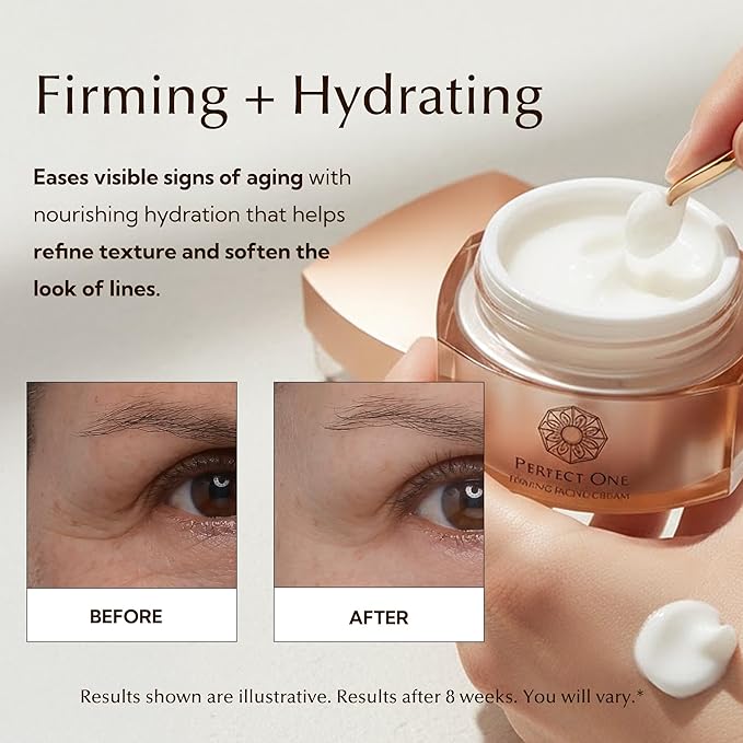 PERFECT ONE Firming Face Cream – Anti-Aging Collagen Moisturizer with Hyaluronic Acid, Niacinamide, and Squalane for firmer, brighter hydrated skin – All-in-One Skin Tightening Facial & Eye Cream, 50g