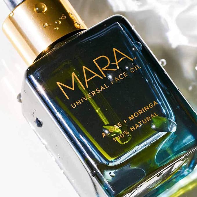 MARA - Universal Hydrating Face Oil for Anti-Aging + Glow with Algae + Moringa | Superfood Plant Oils Plump Skin, Boosts Firmness, For All Skin Types (0.5 oz | 15 ml; Travel Size)