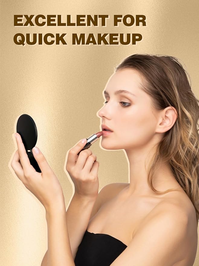 Qislee Compact Mirror Bulk, Round Makeup Mirror for Purse, Set of 200 (White)