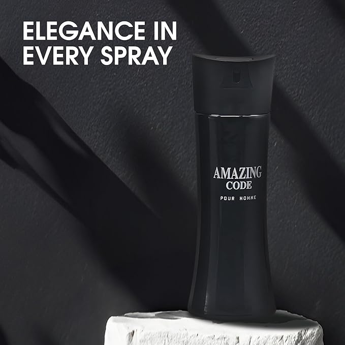 2PCS Valentine Milano/Amazing Code Eau De Toilette for Men-Fresh,Romantic Scent Perfume for Men 3.4 Fl Oz Each Mens Cologne For All Skin Daily Used