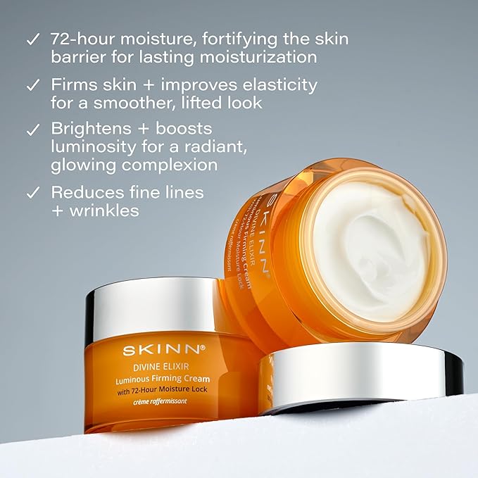 Luminous Facial Oil and Face Firming Cream Set - Anti-Aging Skin Care Duo to Reduce Fine Lines, Wrinkles & Strengthen Skins Barrier with Vitamin C & Manuka Honey