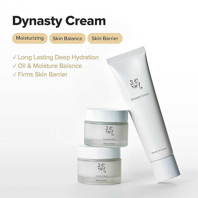 Beauty of Joseon Dynasty Cream Hydrating Face Moisturizer for Dry, Sensitive Skin, Korean Skincare for Men and Women 100ml, 3.38 fl.oz