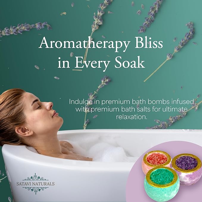 The Mini Spa Retreat – Home Spa Kit with 24K Gold Eye Masks, Bath Bombs, Sugar Scrubs, Candle & Steam Eye Mask – Relaxation & Self-Care Gift Set for Women (The Mini Spa Retreat)