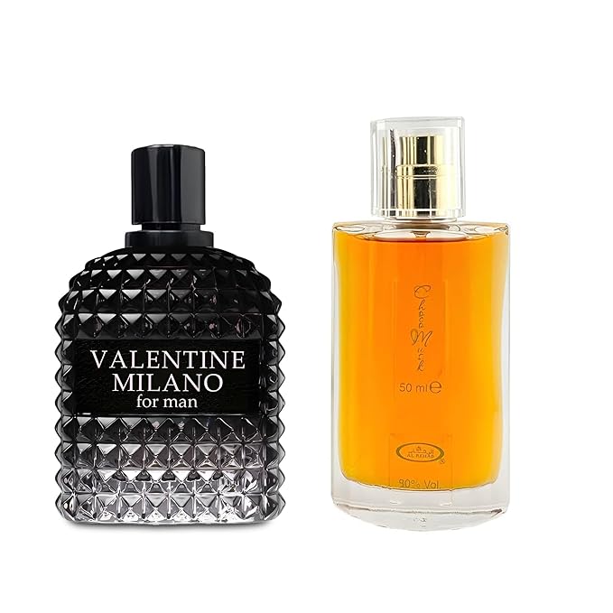 2PCS Valentine Milano/Choco Musk Men's Cologne Fresh,Romantic Scent Eau De Toilette for Men 3.4 Fl Oz Each Men Perfume For All Skin Daily Used