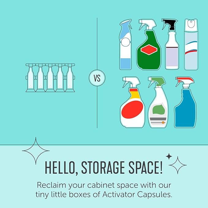 Force of Nature Multi-Purpose Cleaner, Disinfectant & Deodorizer Starter Kit - All Purpose Cleaning Spray with Reusable Bottle, 5 Refills - EPA Registered, Toxin-Free Cleaning Supplies