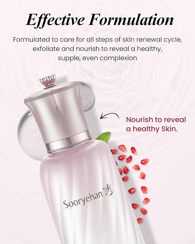 Sooryehan Ultimate Pomegranate Ampoule gift Set (55 ml/1.86 fl oz) - Skin Elasticity, Reduced Wrinkles & Skin Tone Improvement by LG Beauty. Collagen, Elastin, Vitamin C, Propolis,