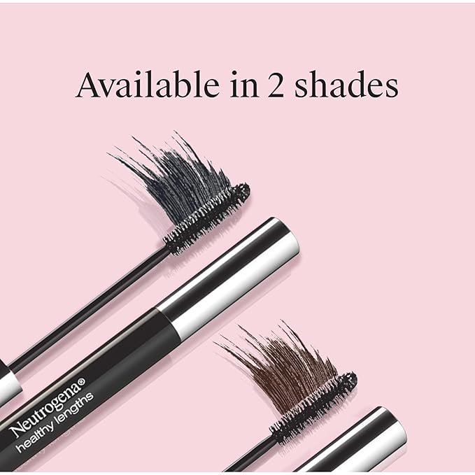 Neutrogena Healthy Lengths Mascara for Stronger, Longer Lashes, Clump-Free, Smudge Proof, Flake-Free, Lengthening Mascara with Olive Oil & Vitamin E Nourishes Eyelashes, Brown 03, 0.21 oz