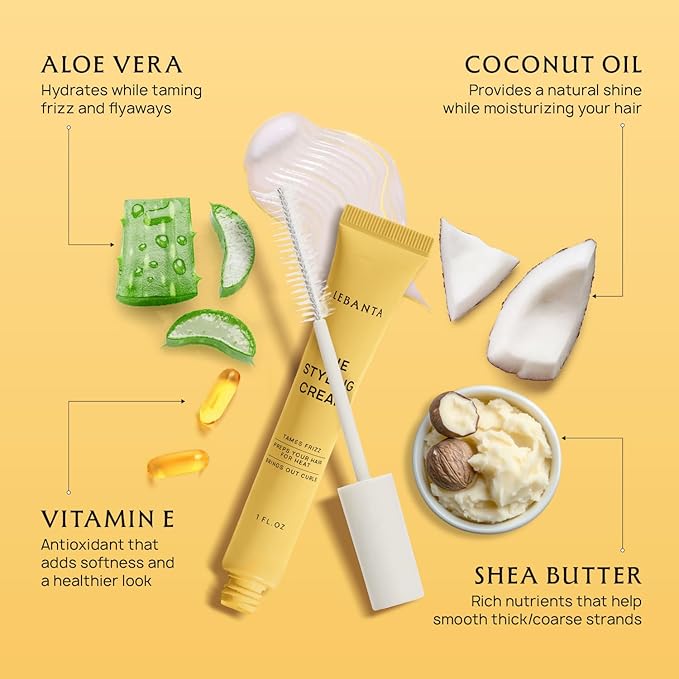 Fly Away Stick for Hair - Anti Frizz Styling Taming Serum Wand with Aloe Vera, Coconut Oil & Vitamin E - Gel Mascara Stick for Edges, Flyaways, Baby Hairs & Slick Back (1 Fl Oz (Pack of 1))