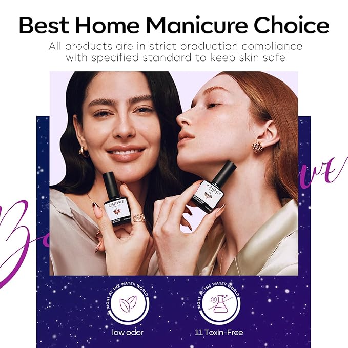 modelones Cat Eye Gel Nail Polish 6 Colors Fall Winter Black Blue Purple Glitter Gel Nail Polish Dark Blue Chameleon Sparkle Shimmer Polish with Magnet Soak Off Led Nail Art DIY Salon Gifts For Women