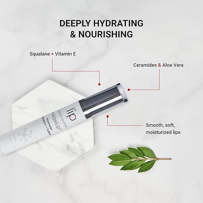 LifeCell Lip Plumping Treatment – Glossy Balm with MaxiLip Peptides for Fuller, Smoother Lips – Hydrating, Non-Irritating, Fragrance-Free Lip Care for All Skin Types