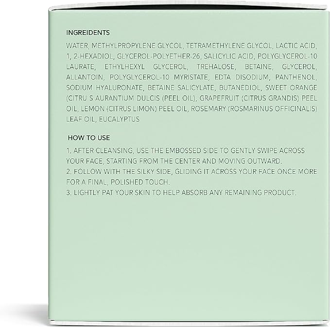 QUIA Toner Pads – AHA/BHA Dual-Action Exfoliate and Hydrate All in One – Soothing Formula for Sensitive Skin – Reduces Blackheads and Blemishes- 70 Gentle Textured Pads – Korean Skincare