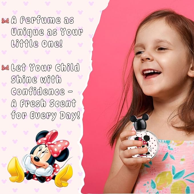 Minnie Mouse, Disney, Fragrance, for Kids, Eau de Toilette, EDT, 3.4oz, 100ml, Perfume, Spray, Made in Spain, by Air Val International