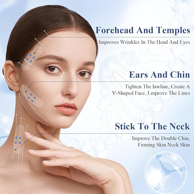 120Pcs Face Tape Lifting Invisible, Instant Face Lifting Sticker, Face Lift Tapes and Bands for Jowls, V-Shaped Instant Face Tapes for Double Chin