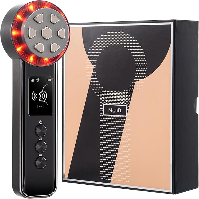 Radio Frequency Skin Tightening Device, Smart Electric Zinc Alloy Facial Beauty Machine with RF-Current Cold Heat for Jawline Lifting, Cheek Firm, Wrinkle Reduction, Depuff, Increase Absorption