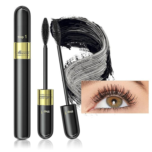 Volume and Length Liquid Mascara - Waterproof and Sweat Resistant Black Mascara Curling Eyelashes and Fast Dry, No Flaking and No Clumping, Cruelty Free, Create Dramatic Lashes (Black)