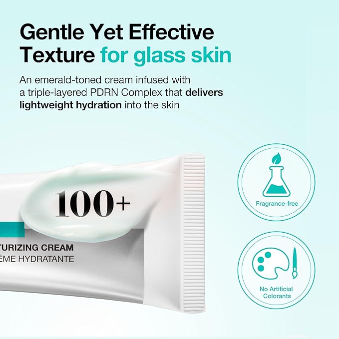 ANUA PDRN Hyaluronic Acid 100 Moisturizing Cream, Lightweight Hydrating Moisturizer with Salmon DNA, Hyaluronic Acid, Collagen For Glass Skin, Korean Skin Care (60ml / 2.02 fl. oz)