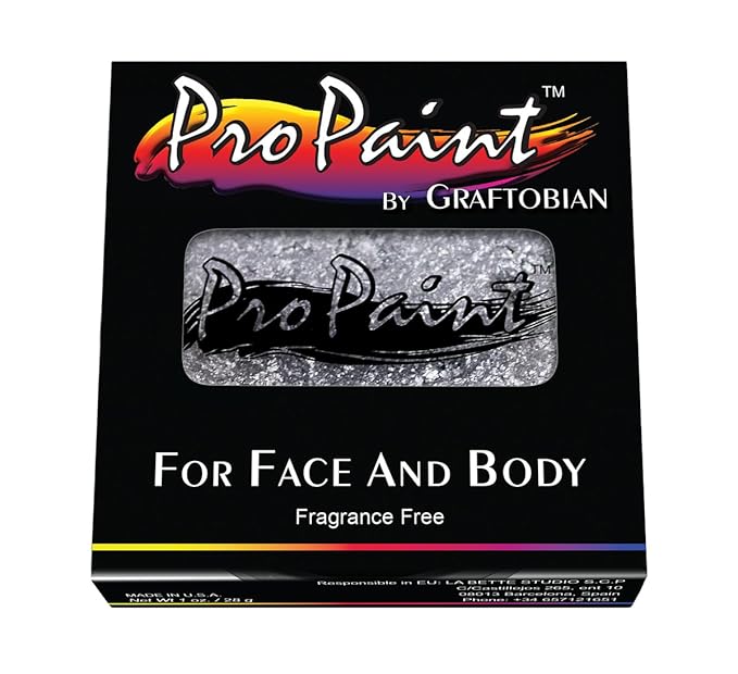 Graftobian Pro Paint Face and Body Paint - Silver Sterling, 30 ml