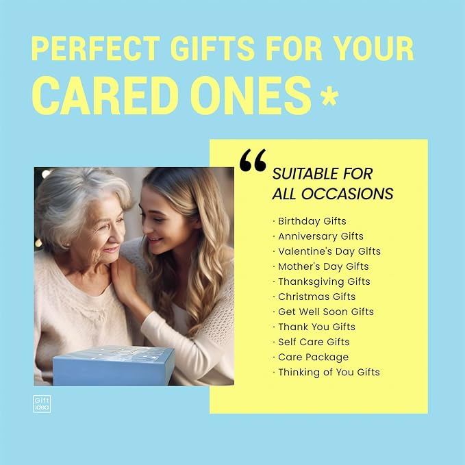 Gifts for Women, Bath and Body Womens Gift Sets with 5 Pcs Ocean Scented Spa Gifts for Women Bath Gift with Scented Candle Body Butter Hand Cream Bath Bomb Christmas Gifts