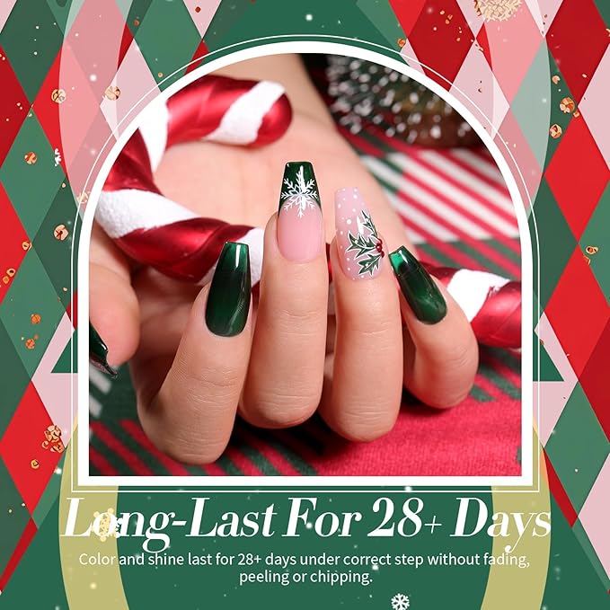 Born Pretty Jelly Gel Nail Polish Christmas Fall Winter Crystal Transparent Sheer Clear Gel Polish Red Coral Burnt Orange Green Grey Amber Brown 6 Colors Manicure Kit