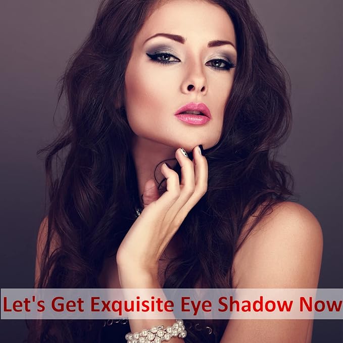 Black Smoky Eyeshadow Palette - Silver Shimmer, Grey, Gold, Brown - 9 Colors - Glitter & Matte Finish - Long Lasting, Waterproof - Pearl Eye Shadow Palette - Includes Eyeshadow Brush