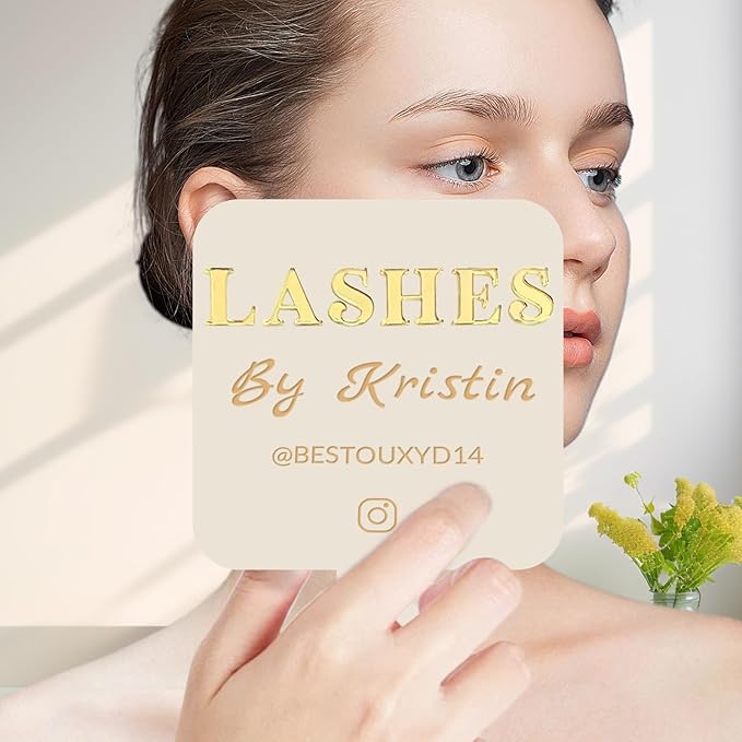 Personalized Lash Mirror Custom Eyelash Photo Prop Personalised Acrylic Handheld Lash Mirror with Name Gift for Beauty Girls Technician (Color013)