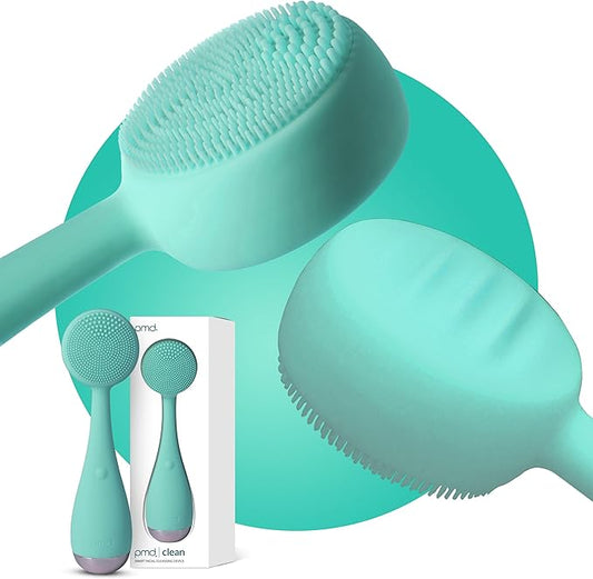 PMD Beauty: Electric Facial Cleansing Brush - Smart Facial Device with Silicone Brush & Anti-Aging Massager, Teal