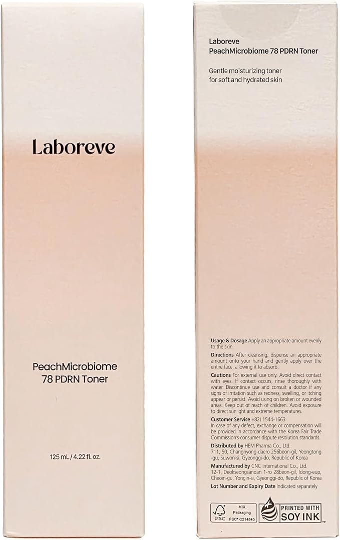 PeachMicrobiome 78 PDRN Toner | Vegan Peach PDRN Skin Barrier Toner | Niacinamide, Panthenol, Allantoin | Barrier Repair, Radiance & Soothing Care, Rebalancing Skin | Korean Skin Care