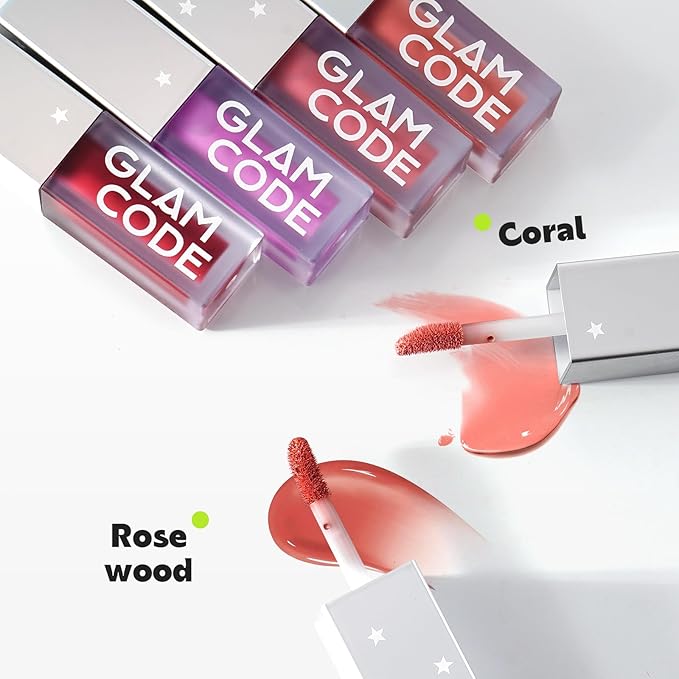 GLAM CODE Liquid Blush for Cheeks Duo - Hydrating Cream Blush for Daily - Blendable & Buildable Cheek Tint for Sensitive Skin - Lightweight, Skincare Infused Dewy Cheek Finish for All Skin Types - #03