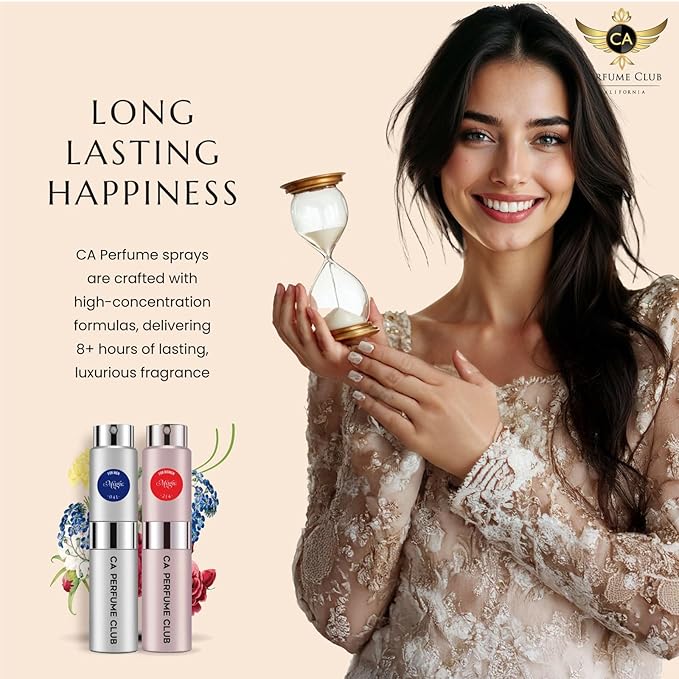 CA Perfume Duo Impression of Spice & Black Vanilla For Men Perfume Layering Set Mens Cologne Long Lasting Travel Size EDP + Body Oil Roll-On Bottle 0.27 Fl Oz+0.33 Fl Oz