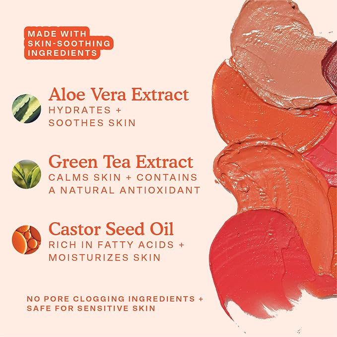 Tower 28 BeachPlease Cream Blush + Tinted Lip Balm - Multi-Use Lip Tint + Dewy Blush for Cheeks With Aloe Vera + Green Tea - Vegan, Non-Comedogenic Makeup for Sensitive Skin - After Hours (0.16 oz)