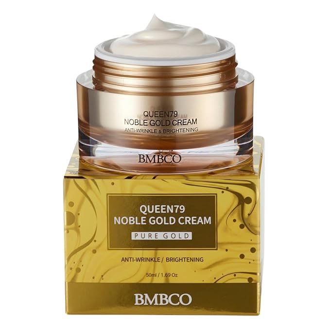 BMBCO 24K Gold Firming Cream – Hydrating Korean Moisturizer with Collagen & Hyaluronic Acid | Improves Elasticity & Visible Radiance | For Face, Neck & Eyes – 50ml