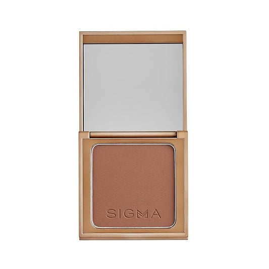 Sigma Beauty Matte Bronzer - Longwear Light Bronzer Powder with Matte Finish for Face - Achieving Natural, Sun Kissed Glow (Deep)